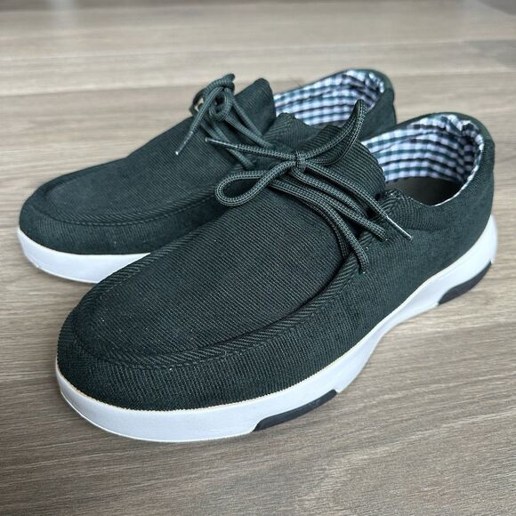 Ortho Comfoot Shoes Men 11.5 Green Corduroy Cushioned Walking Orthopedic - Picture 1 of 12